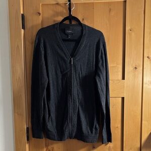 Classic Charcoal 01. Algo Charcoal Zipper Cardigan size medium
